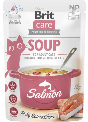 Brit Care Cat Soup Salmon saszetka 75g