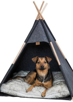 Trixie Schuilplaats Tipi Vilt Antraciet