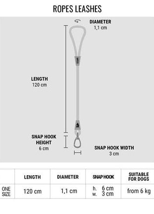 Morso Hondenriem Regular Rope Gerecycled Aquamarine Blauw