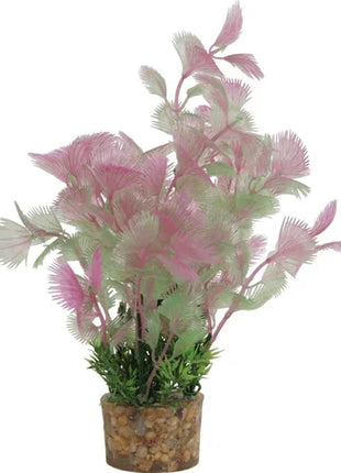 Zolux Ornament Pastic Plant Op Stenen Vrolijk Assorti