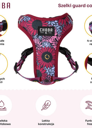 CHABA Szelki Guard Comfort Story III bezuciskowe S 1,6cm Lakota