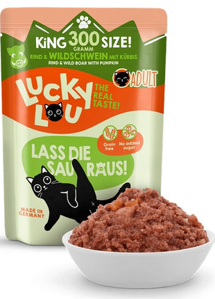 Lucky Lou Lifestage Adult Wołowina i dzik saszetka 300g