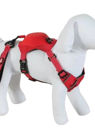 Zolux Szelki ze smyczą automatyczną Easyride M czerwone