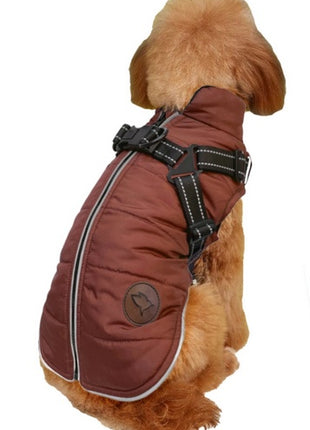 Zolux Kurtka puchowa z szelkami dla psa R.35 ceglasta