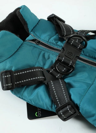 Zolux Kurtka puchowa z szelkami dla psa R.40 niebieska