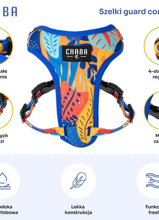 CHABA Szelki Guard Comfort Story III bezuciskowe M 1,6cm Aussie