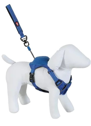 Zolux Szelki ze smyczą automatyczną Easyride M niebieskie