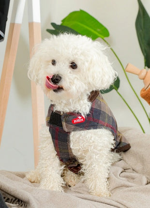 Zolux Kurtka w kratę dla psa Cheverny R.50 brązowa