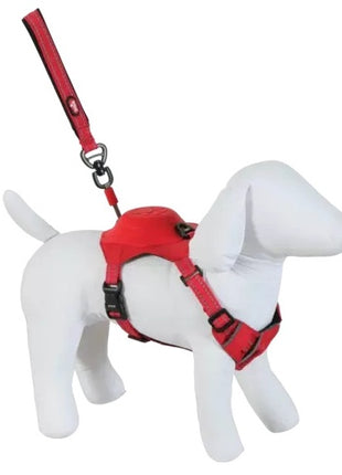 Zolux Szelki ze smyczą automatyczną Easyride M czerwone