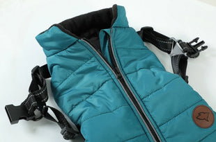 Zolux Kurtka puchowa z szelkami dla psa R.35 niebieska