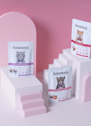 Amanova Cat Tasty Salmon & Turkey - łosoś i indyk saszetka 85g [P11]