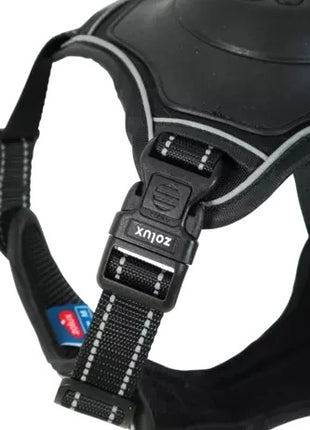 Zolux Szelki ze smyczą automatyczną Easyride L czarne