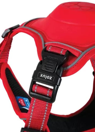 Zolux Szelki ze smyczą automatyczną Easyride XL czerwone