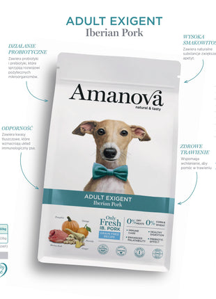 Amanova Dog Adult Exigent Iberian Pork - wieprzowina 2kg