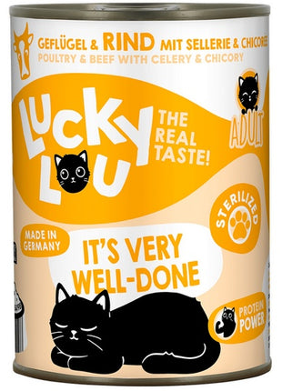 Lucky Lou Lifestage Sterilized Drób i wołowina puszka 400g