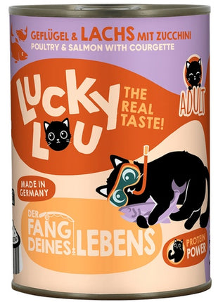 Lucky Lou Lifestage Adult Drób i łosoś puszka 400g