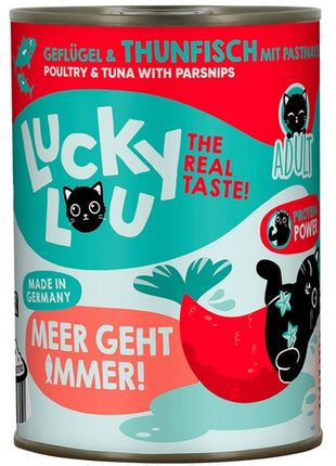 Lucky Lou Lifestage Adult Drób i tuńczyk puszka 400g