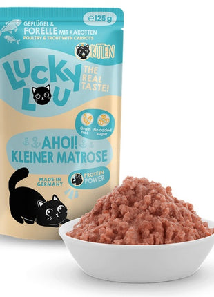Lucky Lou Lifestage Kitten Drób i pstrąg saszetka 125g