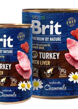 Brit Premium By Nature Turkey & Liver Junior puszka 800g