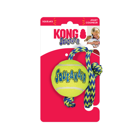 KONG Air Squeaker Tennis Ball w/rope