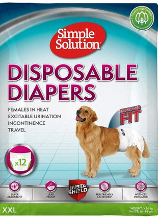 Simple Solution Pieluchy jednorazowe dla suczek XXL 12szt.