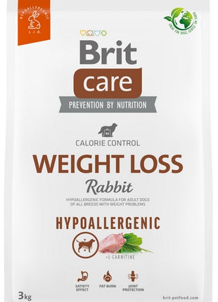 Brit Care Hypoallergenic Dog Weight Loss Rabbit 3kg
