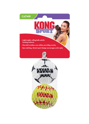 KONG Cat Sport Balls 2-pk Assorted