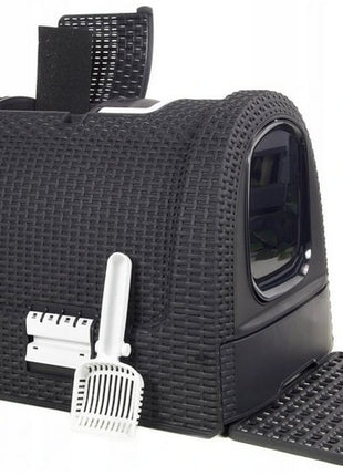 Curver Toaleta z filtrem dla kota grafitowo-biała