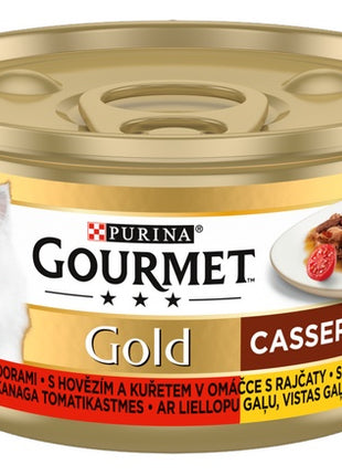 Gourmet Gold Wołowina i kurczak w sosie pomidorowym 85g