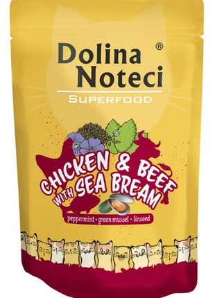 Dolina Noteci Superfood Kot Kurczak, wołowina i dorada saszetka 85g