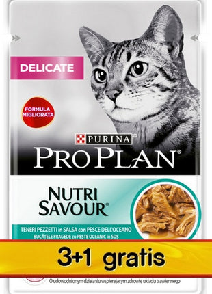 Purina Pro Plan Cat Delicate ryba oceaniczna saszetka 4x85g 3+1 gratis