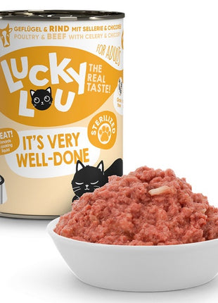 Lucky Lou Lifestage Sterilized Drób i wołowina puszka 400g