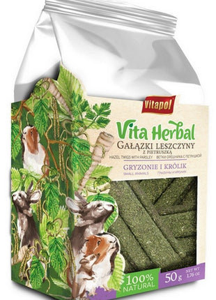 Vitapol Vita Herbal Gałązki leszczyny z pietruszką dla gryzoni i królika 50g