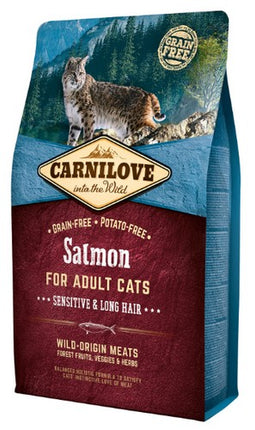 Carnilove Cat Salmon Sensitive & Long Hair - łosoś 2kg