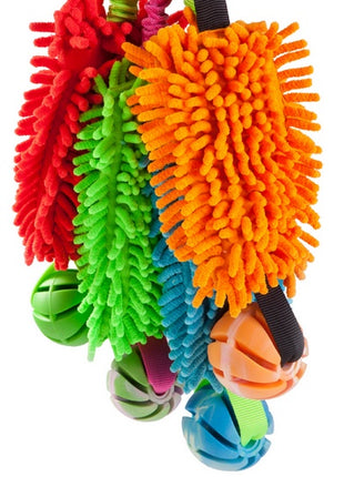 Dingo Zabawka dla psa - Szarpak Mop Bungee z piłką różowy