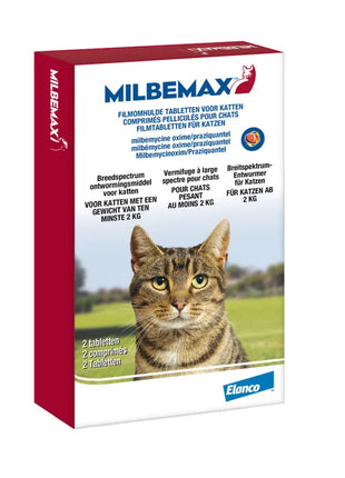 Milbemax Cat Deworming Tablets 2-8kg 2 Tablets
