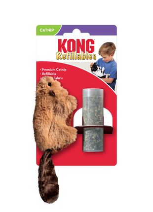 KONG Cat Refillable Catnip Beaver