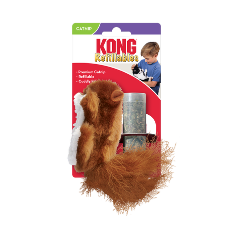 KONG Cat Refillable Catnip Squirrel