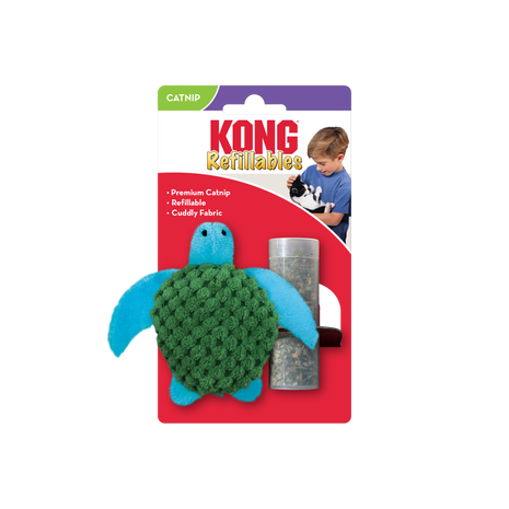KONG Cat Refillable Catnip Turtle
