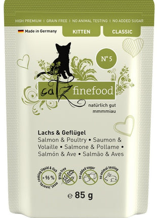 Catz Finefood Classic Kitten N.05 Łosoś i drób saszetka 85g