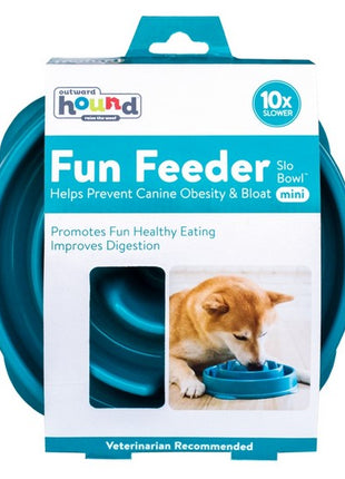 Outward Hound Fun Feeder Mini Miska spowalniająca turkusowa [51006]