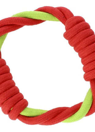 Dingo Zabawka dla psa - Ringo zaplatane Energy 18cm czerwono-zielone