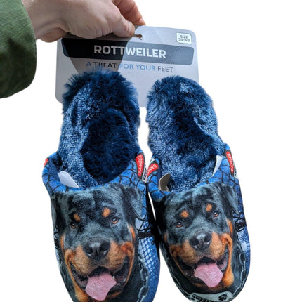 Unbranded Rottweiler Slippers, Dark Blue