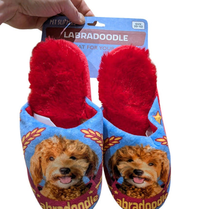 Unbranded Slippers Labradoodle Lilac / Red