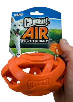 Chuckit Breathe Right Football - innovative dog toy