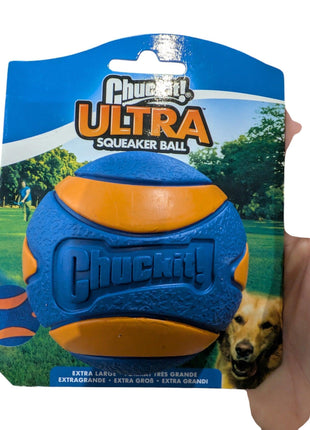 Chuckit Ultra Squeaker Ball - Nearly indestructible ball with squeaker - Various sizes