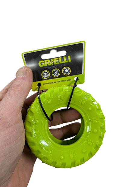 Happy Pet Grrrelli Tire Green - Fun car tire dog toy