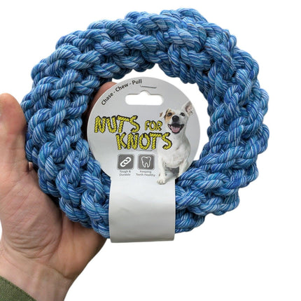 Happy Pet Nuts For Knots Ring – Durable Floss Rope for Chewing and Tug-of-War Games