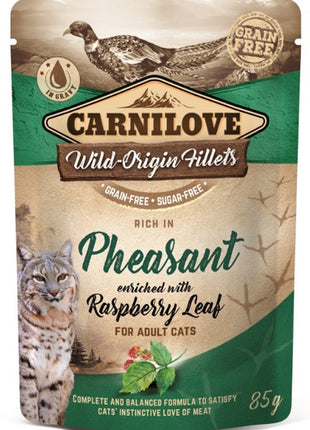 Carnilove Cat Pheasant & Raspberry Leaves - bażant i liście maliny saszetka 85g