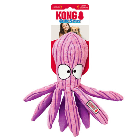 Kong Cuteseas Octopus - Rib velvet with squeaker and crinkle paper